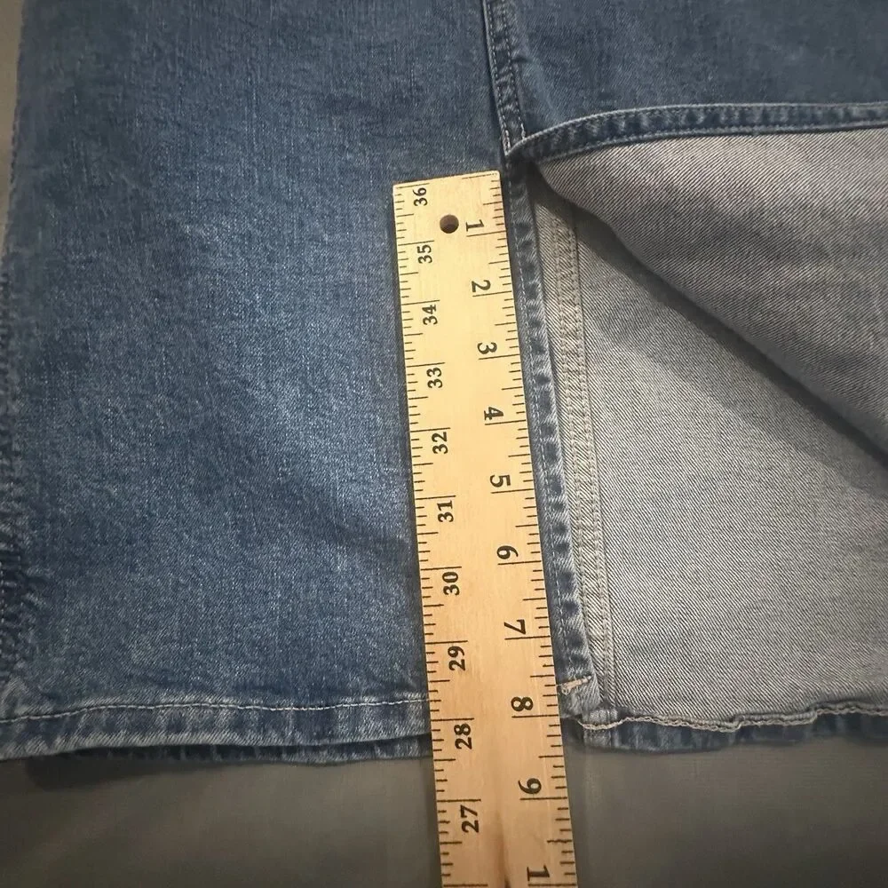 Gap Denim Midi Pencil Skirt Women's 4/27 Knee Length 5 Pocket Preppy Y2K